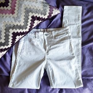 HOLLISTER Super Skinny High Rise White Jeans Sz 7